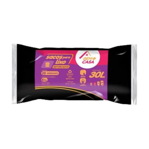 SACO LIXO BEM+CASA ROLO 30L C/20 PR
