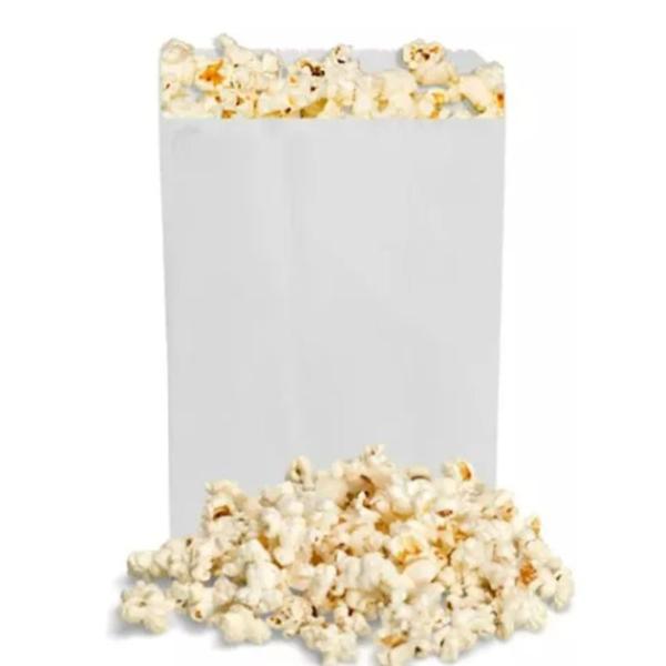 SACO PIPOCA BRANCO 50un INDIPEL