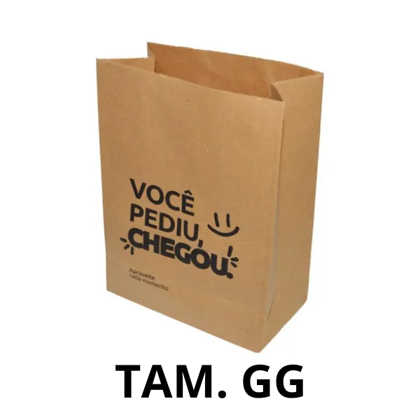 SACO KRAFT VINCO C/ IMPRESSAO TAM.5 / GG C/ 50UN