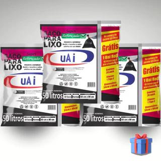SACO P/LIXO UAI PCTAO 100LT PRETO