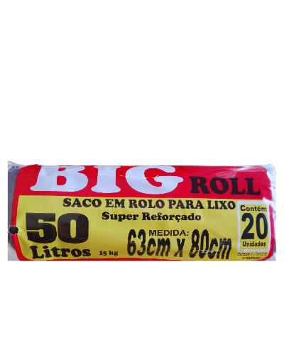 SACO LIXO BIG 50L 20SC ROLO PRETO