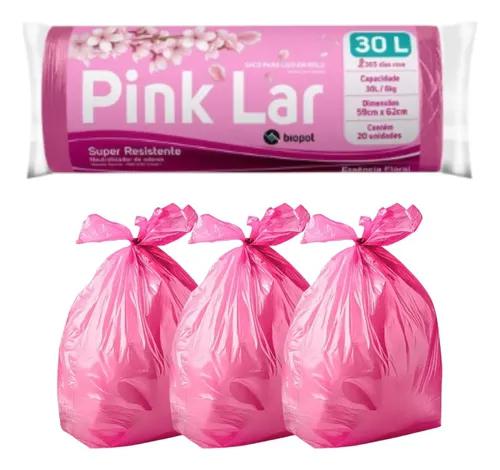 SACO LIXO ROLO PINK LAR 30L REFOR 20UN