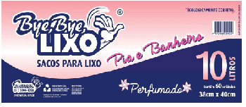 SACOS PARA LIXO BYE BYE PIA E BANHE 10L
