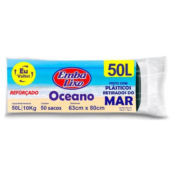 SACO P/LIXO EMBALIXO OCEANO 50L C/50UN