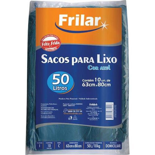 SACO LIXO FRILAR ROLO 50L C/10
