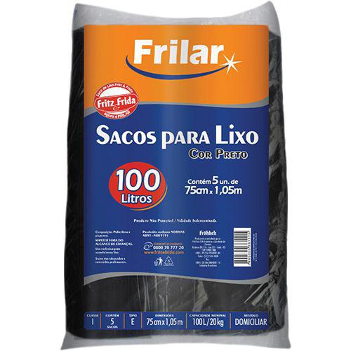 SACO LIXO FRILAR ALMOFADA 100L C/5