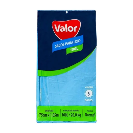 SACO LIXO VALOR AZUL 100L