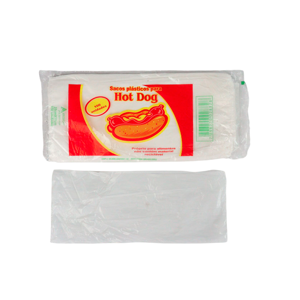 SACOS P HOT DOG 100UN 25X11CM