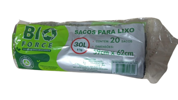 Saco De Lixo Rolo Bio Force 30lt
