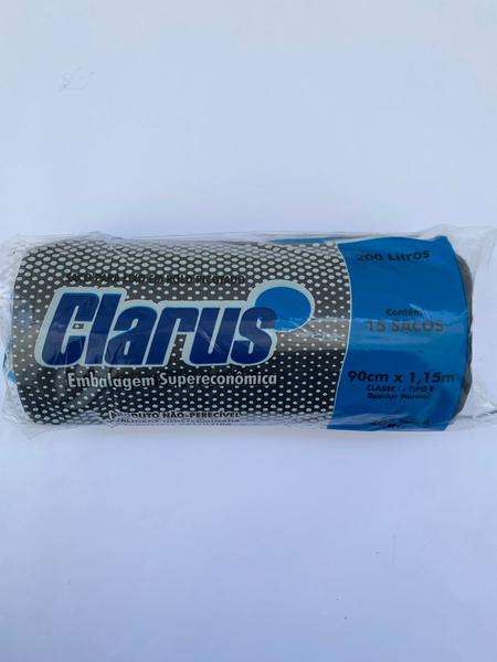 SACO LIXO CLARUS PRETO 200L