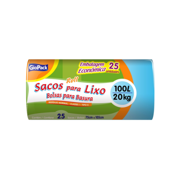 SACO LIXO GIOPACK ROLAO  100LT PCT 25UN