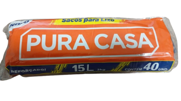 SACO LIXO PURA CASA 15L PTO