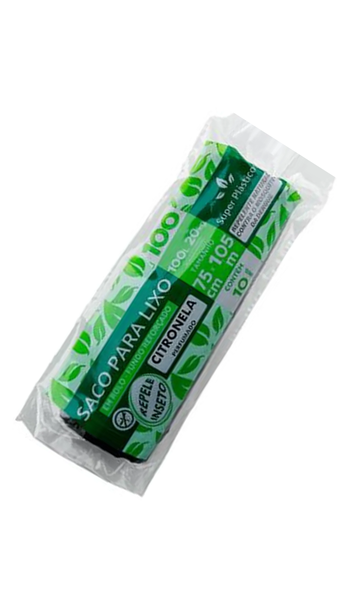 SACO LIXO B PLASTIC 100L C 10 CITRONELA