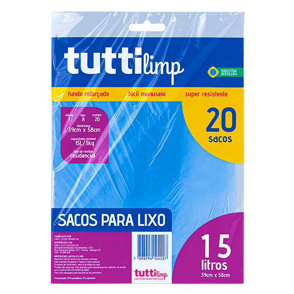 SACO P/ LIXO TUTTI 15LT C/20UN