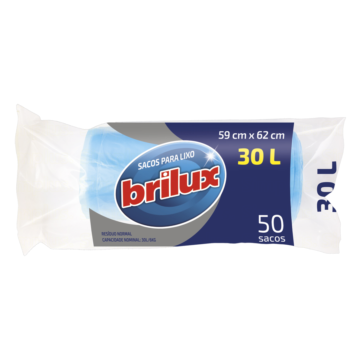 SACO P/ LIXO BRILUX ROLO 30L 12RL 50UN 