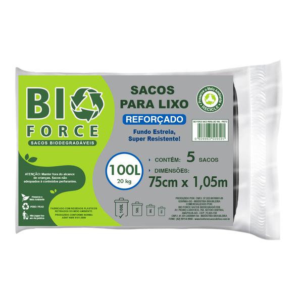 Saco De Lixo Rolo Bio Force 100lt