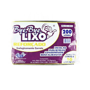 SACOS PARA LIXO BYE BYE REFORCADO 200L