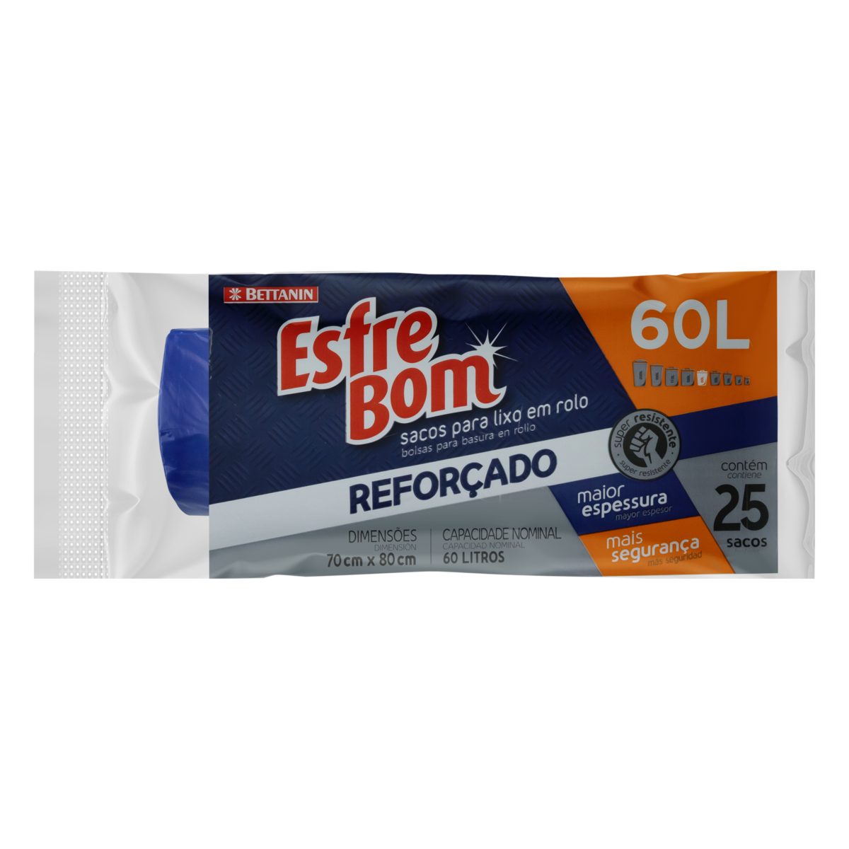 SACO P/LIXO ESFRE BOM REFORCADO 60L