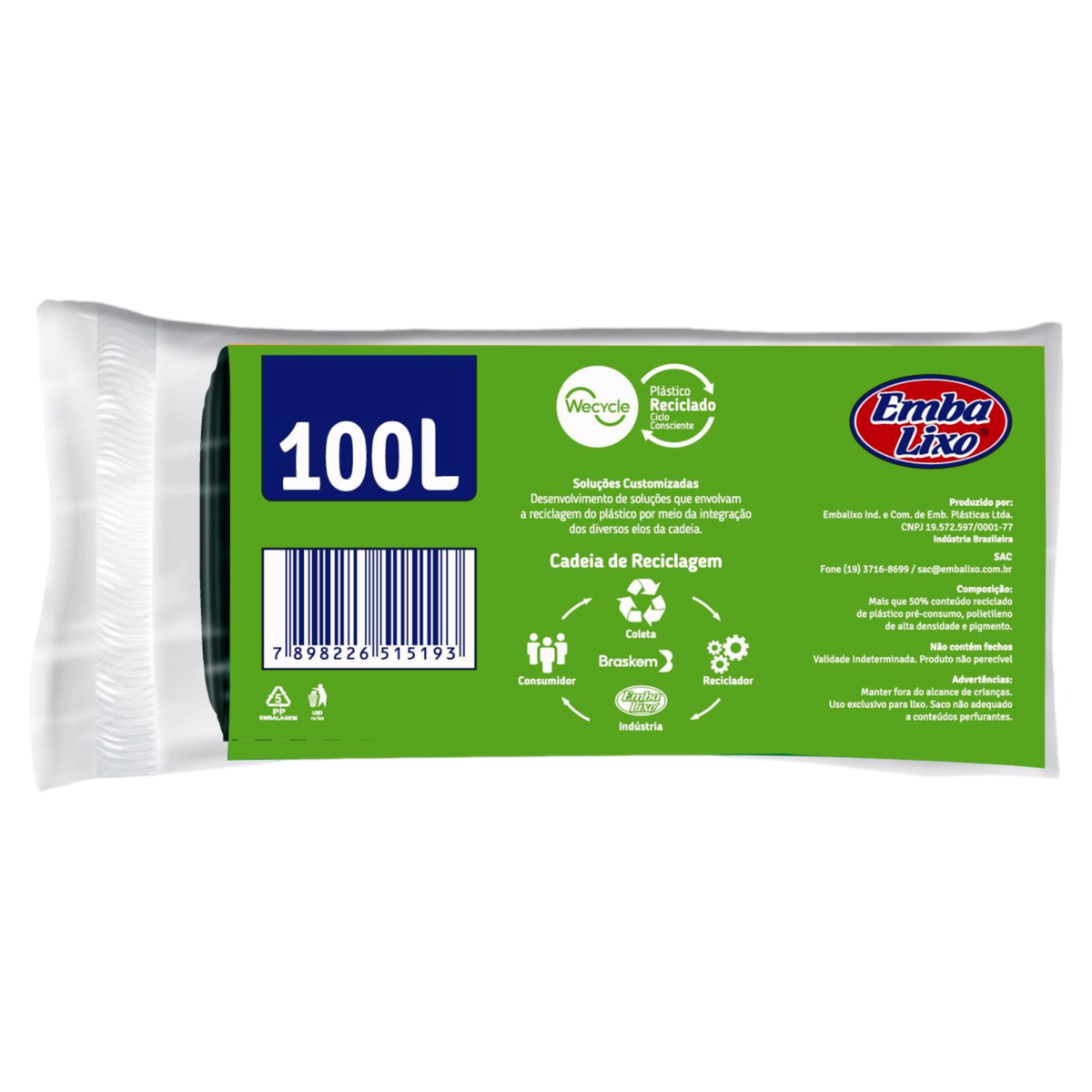 SACO LIXO EMBALIXO PT 100L C15