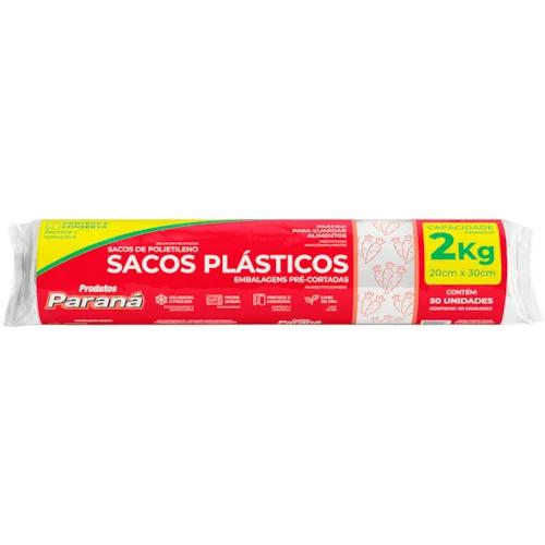 SACO PLASTICO PARANA 2KG ROLO COM 50UN