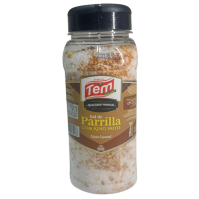SAL DE PARRILHA TEM ALIMENTOS ALHO FRITO POTE 900GR