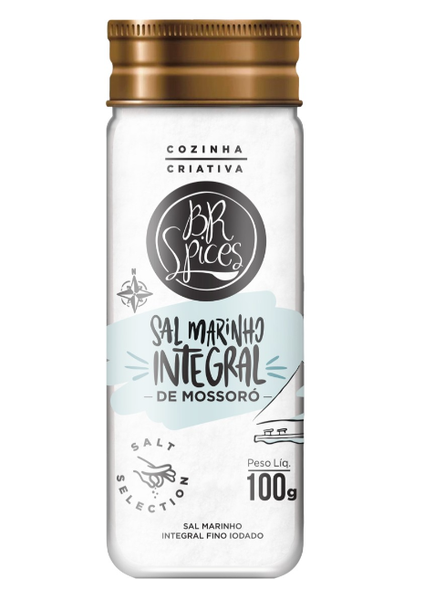 SAL MARINHO INTEGRAL BR SPICE VIDRO 100G MOSSORO FINO