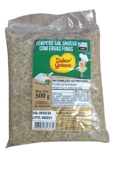 SAL GROSSO SABOR GOIANO 500G ERVAS FINAS