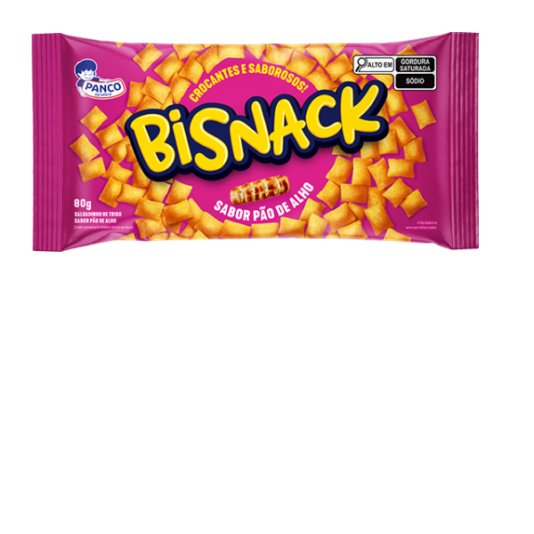 SALGADINHO BISNACK PAO DE ALHO 80G