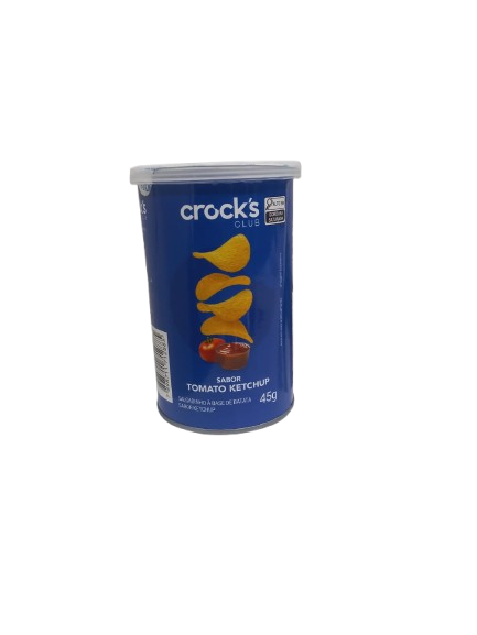 Batata Chips Crocks Club Sabor Natural 45g - Snack Crocante Ideal Para Cinema