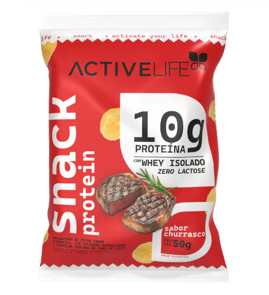 SNACK PROTEIN ACTIVE LIFE CHURRASCO ZERO LACTOSE COM WHEY ISOLADO 50G