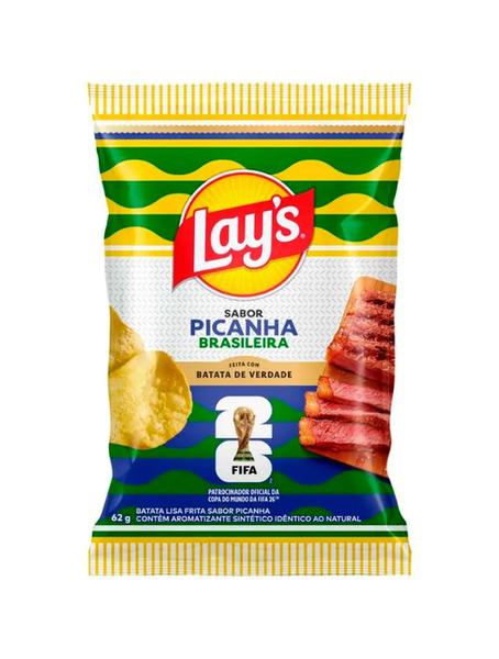 BATATA LAYS PICANHA 62G ELMA CHIPS