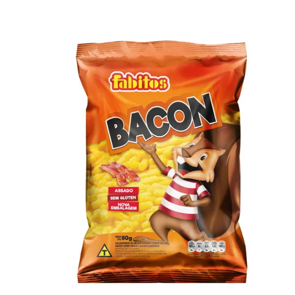 Salgadinho Fabitos 80G Bacon