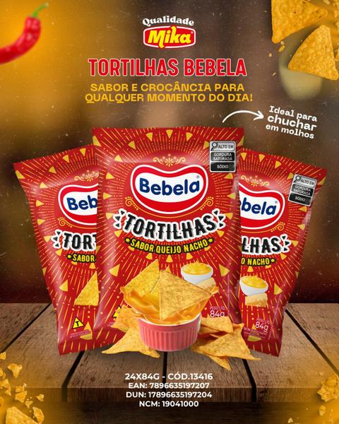 TORTILHA BEBELA 45G QUEIJO NACHO
