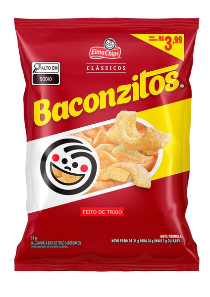 SALGADINHO BACONZITOS 34G