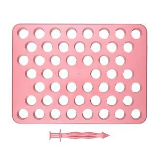 PLACA PORCIONADORA COM EMPURRADOR 2 EM 1 ROSA BEBE 15G UN BLUE STAR