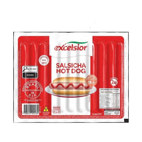 SALSICHA EXCELSIOR HOT DOG 19CM 2KG 1905