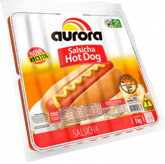 Salsicha Aurora Hot Dog Resfriado 3Kg