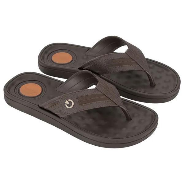 Sandalia Cartago Alabama Masc Marrom/Laranja