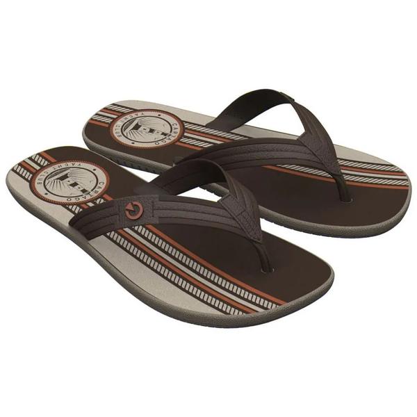 CHINELO CARTAGO ATLANTA DEDO BEGE/MARRO