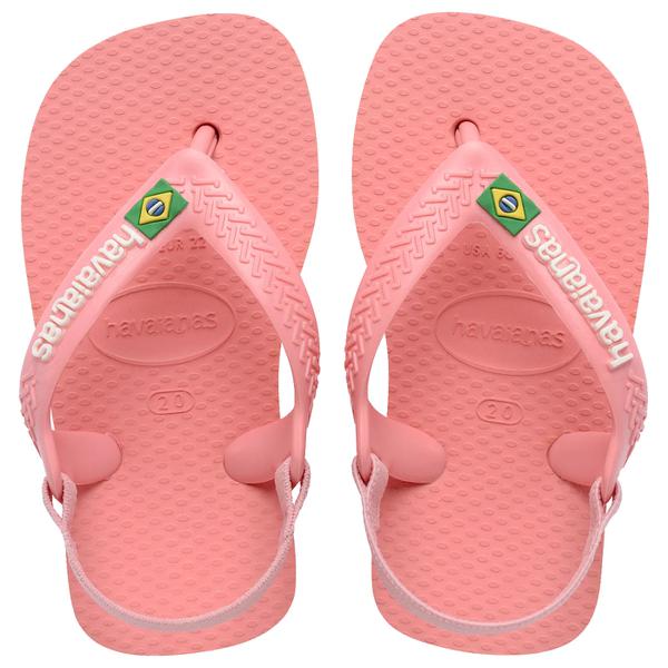 HAVAIANAS BRASIL LOGO BABY 19 MANGA ROSA