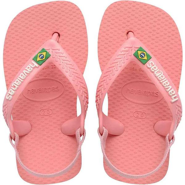 HAVAIANAS BRASIL LOGO BABY 20 MANGA ROSA