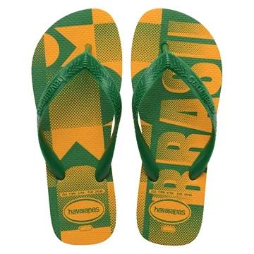 SAND HAVAIANA BRASIL LISTRAS AMARELO POP MARINHO 39/40