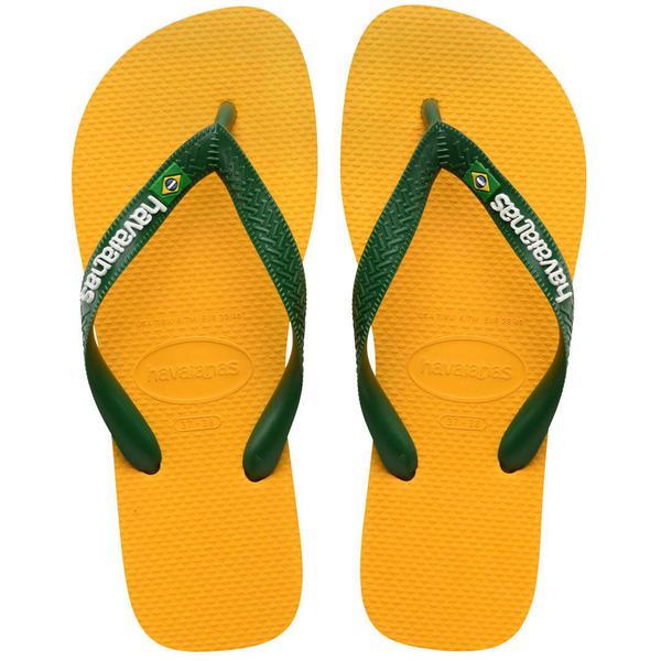 Sandalia Havaiana Brasil Logo Amarelo Pop Pop