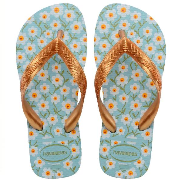 HAVAIANAS KIDS TOP FLORES 27/28 AZUL DOU