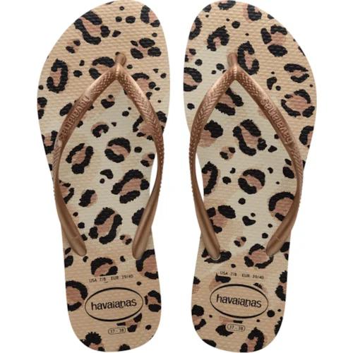 HAVAIANA SLIM ANIMALS BG PALHA/CZ DK MET 33/34