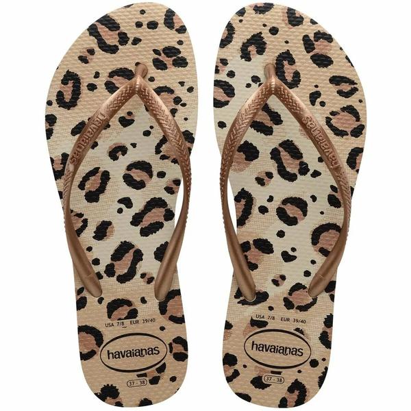 HAVAIANAS SLIM ANIMALS BEGE P/CZA 39/40