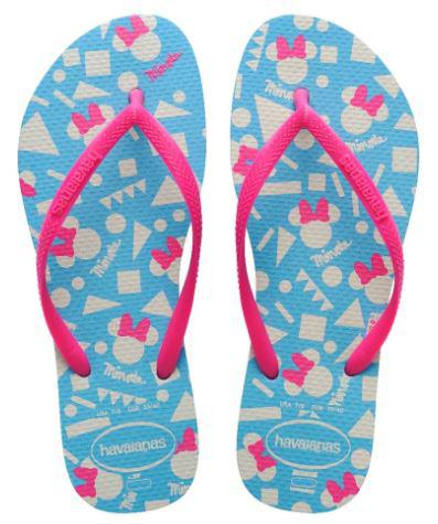 HAVAIANAS FEM SLIM DISNEY AZUL/ROSA 33/4