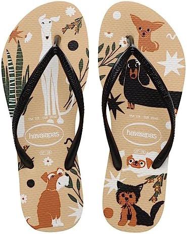 SAND.HAVAIANAS SLIM PETS DOU/PRETO 35/36