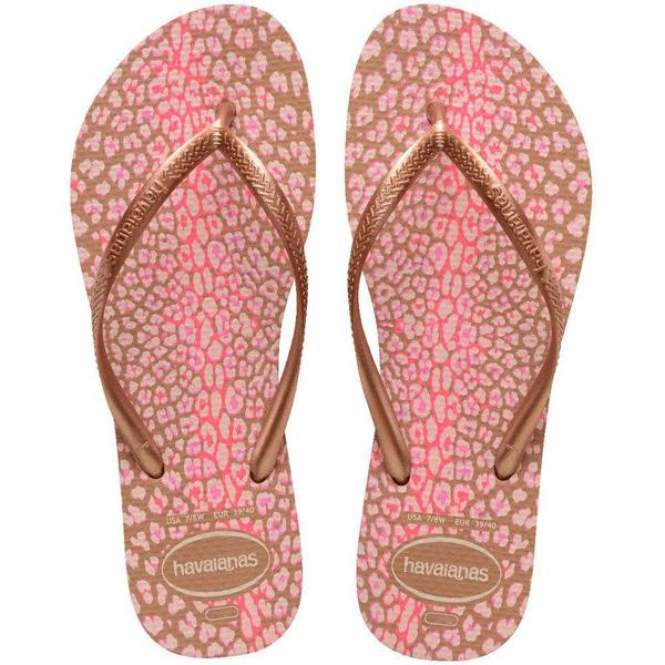 HAVAIANAS FEM SLIM ANIMALS 37/38 ROSE GO