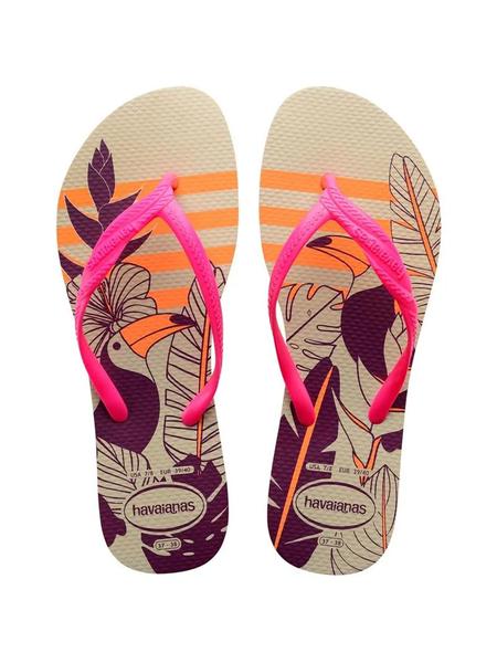 SANDALIA HAVAIANAS FANTASIA STYLE BEGE ROSA 33 34